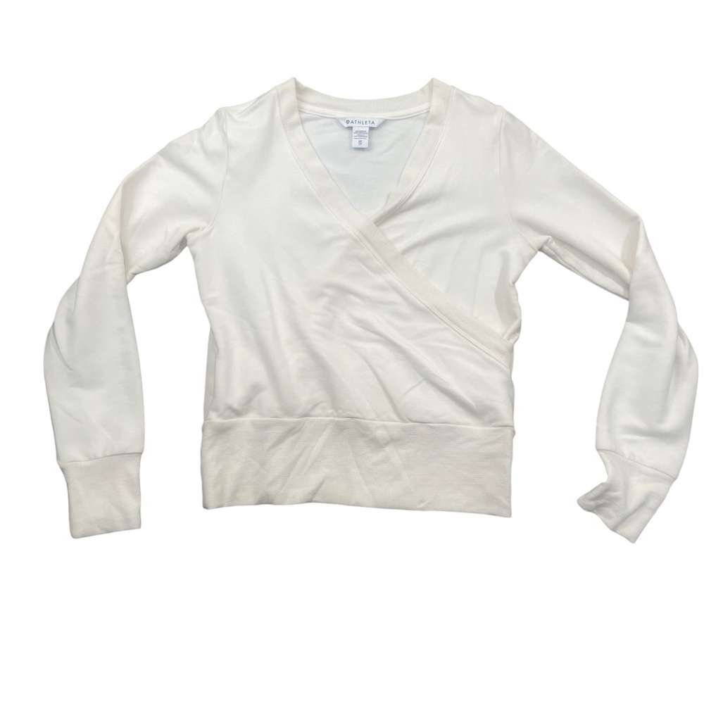Athleta XS Snow White Criss Cross‎ Sweater Soft
